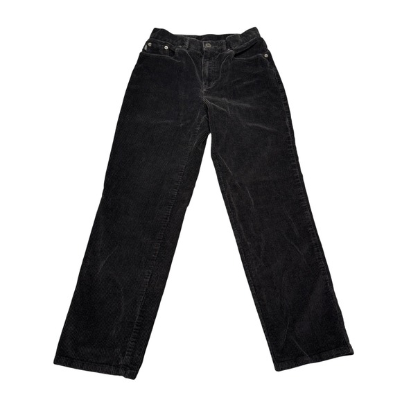 Lauren Jeans Co. Ralph Lauren Corduroy‎ Pants Petite Black 4P Made in Hong Kong - Picture 1 of 11